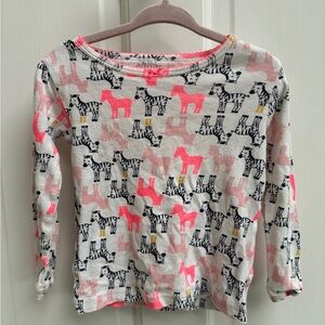 Simple Joys by Carter’s 24M Multicolor Zebra Long Sleeve Girls Pajamas Top